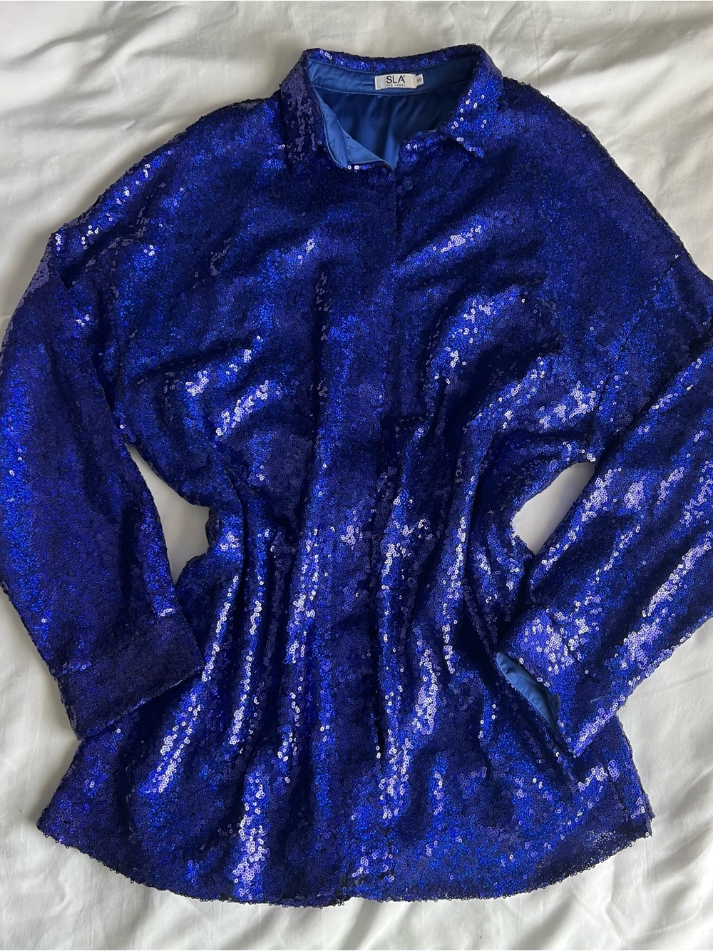 SLA The Label Sequin Shirt Dress
